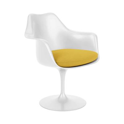 TULIP ARMCHAIR WHITE TONUS_MEDIUM YELLOW