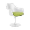 TULIP ARMCHAIR WHITE TONUS_PISTACHIO GREEN