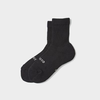 ロトト オーガニック デイリー 3パック ミニクルーソックス ブラック S(23-25cm)