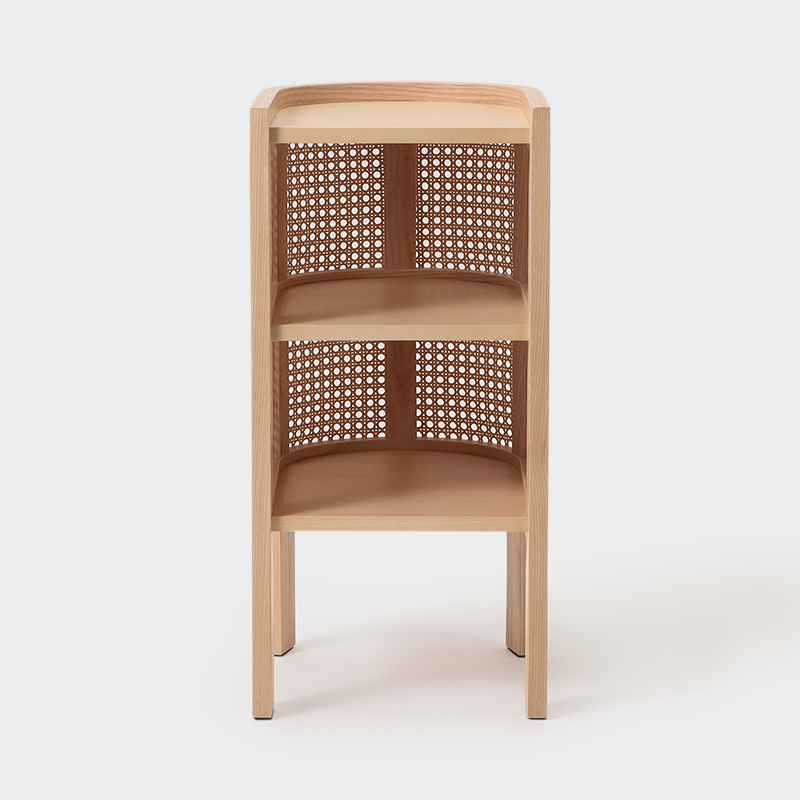 PODIUM(ポディウム)ケーン ナイト テーブル 01 301 ホワイト ナチュラル アッシュ