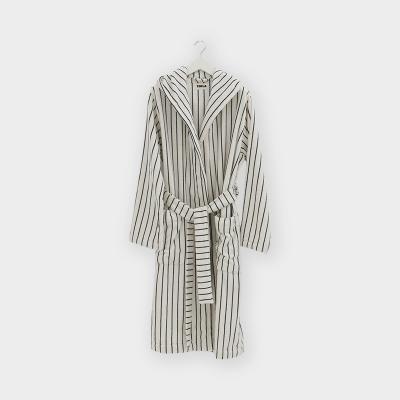 TEKLA（テクラ）フードバスローブ レイシンググリーンストライプM