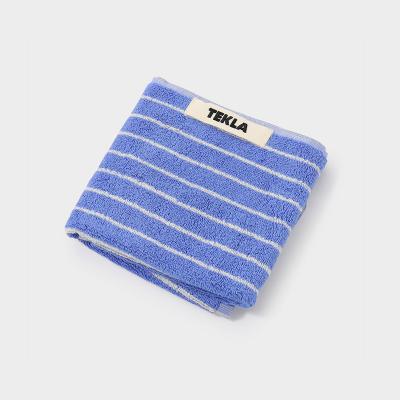 TEKLA(テクラ)【ゲストタオル】クリアブルーストライプ