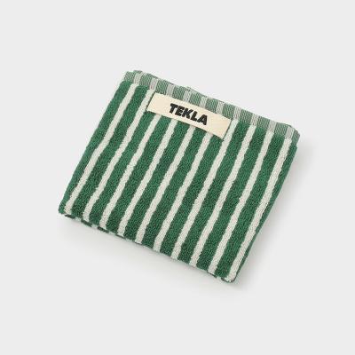 TEKLA（テクラ）【ゲストタオル】 ティールグリーンストライプ