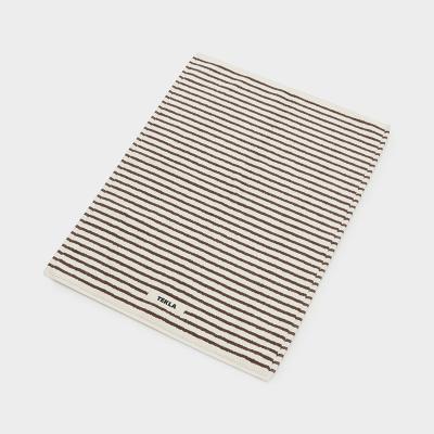 THE CONRAN SHOP ORIGINAL WAFFLE&GAUZE BATH TOWEL DARK GREY