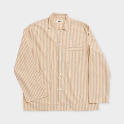 TEKLA(テクラ)ポプリン ロングスリーブシャツ コリンスストライプ M