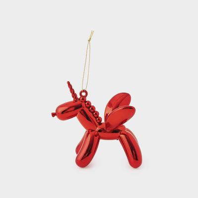 バルーン アニマル フライ ユニコーン レッド オーナメント