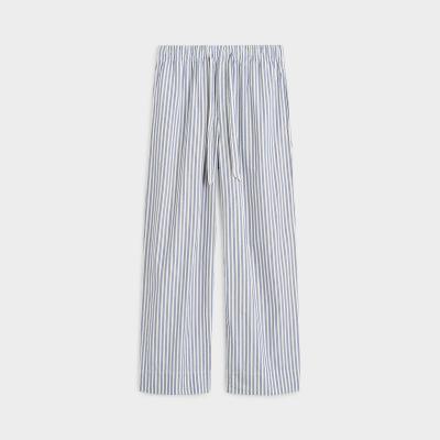 TEKLA（テクラ）ポプリン スリープウェア スカゲンストライプ パンツ XS