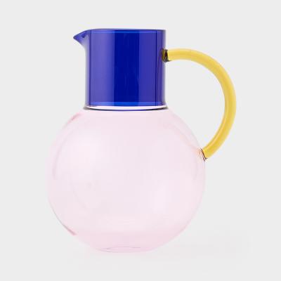 Block Design（ブロックデザイン）パグログラス ジャグ L ピンク コバルトイエロー