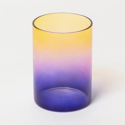 Block Design（ブロックデザイン）グラディエント グラス 3 トーン ブルー ピンク イエロー