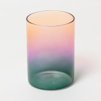 Block Design（ブロックデザイン）グラディエント グラス 3 トーン ティール ライラック アンバー